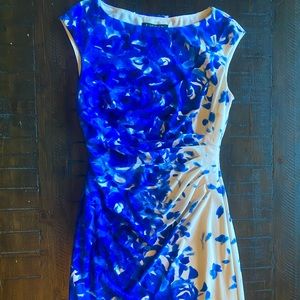 Vibrant Blue & White Dress